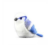 PuffPurrs Lifelike Azure Tit Plush Toy, Realistic Blue-White Plumage Stuffed Animal, Cute Small Blue Tit Toy Keychain Gift, 15 Cm/6 In