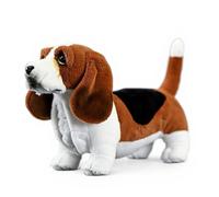 PuffPurrs Lifelike Basset Hound Plush Toy, Realistic Long Droopy Ears Short Legs Teddy Stuffed Animal, Cute Basse Elongated Body Dog Toy Gift, 30 Cm/11 In