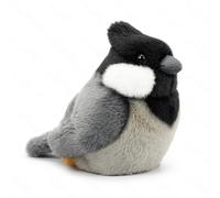 PuffPurrs Lifelike Black-Capped Chickadee Plush Keychain Realistic Songbird Bag Charm with Authentic Markings 15 cm Nature Gift for Bird Lovers