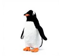 PuffPurrs Lifelike Gentoo Penguin Toy, Realistic White Crown Teddy Stuffed Animal, Cute Long-Tailed Penguin Pillow Toy Gift, 28 Cm/11 In