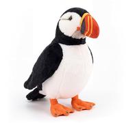 PuffPurrs Lifelike Puffins Plush Toy, Cute Realistic Atlantic puffin Teddy Stuffed Animal, Bright Orange Beak Unique Toy Gift, 27 CM/10.6 In