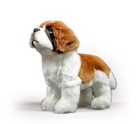 PuffPurrs Lifelike Saint Bernard Plush Toy, Realistic Alpine rescue dog Teddy Stuffed Animal, Cute Family Dog Toy Gift, 26 CM/10 IN