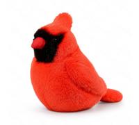 PuffPurrs Northern Cardinal Plush Keychain Realistic Bird Bag Charm Stuffed Animal Pendant Gift for Bird Lovers, 15 cm / 5.9 in