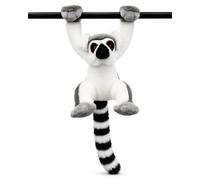 PuffPurrs Realistic Ring-Tailed Lemur Plush Toy with Long Hooking Arms, Striped Tail Madagascar Lemur Soft Stuffed Animal Gift for Nature Explorers, 36 cm / 14.2 in