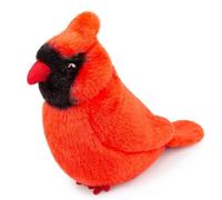 PuffPurrs Red Cardinal Bird Plush Toy - Realistic Northern Cardinal Stuffed Animals 6inch, Soft Plush Cardinal Animal Dolls, Cute Little Red Cardinal Plush for Your Friends