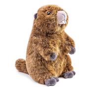 PuffPurrs Simulation Groundhog Plush Toy - Cute Real Life Greedy Groundhog Simulation Plush Toys, Lifelike Wild Animals Prairie Dog Stuffed Toys Birthday Gifts for Kids, 10Inches