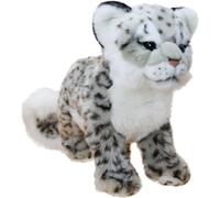 PuffPurrs Snow Leopard Stuffed Animals Plush Toy, 18 Inches Realistic White Leopard Plushies