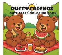 Puffy Bear Friends: Cute and Simple Animal Coloring book