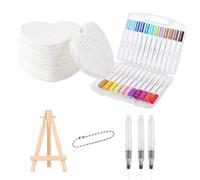 Puffy Colour Popcorn Drawing Texture Painting Kit 12-Colour Water Brush Craft Drawing Tools for Children Adults Birthday House Friends Colleagues