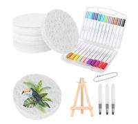 Puffy Colour Popcorn Drawing Texture Painting Kit 12-Colour Water Brush Craft Drawing Tools for Children Adults Birthday House Friends Colleagues