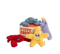 Puffy Crew 4 Pack Interactive Catnip Cat Plush Toy, Ocean Theme Set, 5'', for All Breed Size Cats (4 in 1)