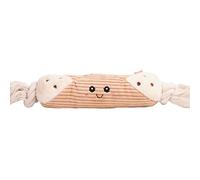 Puffy Crew Squeaky Dog Plush Toy, Bakery Bite_Stick Collection, 12", for Various Sized Dogs (Cannoli, Large)