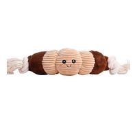 Puffy Crew Squeaky Dog Plush Toy, Bakery Bite_Stick Collection, 12", for Various Sized Dogs (Croissant, Large)