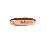 Puffy Crew Squeaky Dog Plush Toy, Bakery Bite_Stick Collection, 8", for Small and Medium Dogs (Eclair, Small)