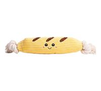 Puffy Crew Squeaky Dog Plush Toy, Bakery Bite_Stick Collection, for Various Sized Dogs (Baguette, Large)