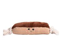 Puffy Crew Squeaky Dog Plush Toy, Bakery Bite_Stick Collection, for Various Sized Dogs (Eclar, Large)
