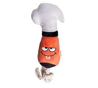 Puffy Crew Squeaky Dog Plush Toy, Tools Bite_Stick Collection, for Various Sized Dogs (Hammer, Large)