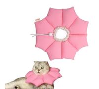 Puffy Crew Super Puff Cat Caring Cone, Adjustable Waterproof Cat Recovery Collar, Lightweight Cones After Surgery for All Breed Size Cats (Pink, Medium) Fits Neck Circumference of 6.5'' - 10.5''