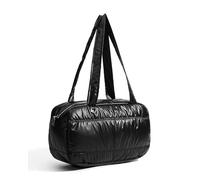 Puffy Gym Bag, Glossy Black, Small Gym Bag