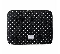 Puffy Laptop Sleeve 13 Inch Cute Polka Dot Laptop Case Soft Quilted Computer Sleeve Protective Cover for MacBook, iPad, Notebook, Chromebook