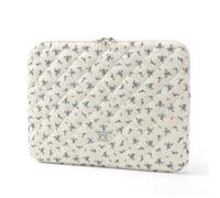 Puffy Laptop Sleeve 15.6 Inch Cute Floral Laptop Case Soft Quilted Computer Sleeve Protective Cover for MacBook, iPad, Notebook, Chromebook