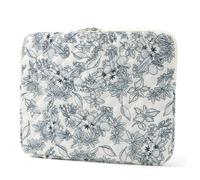 Puffy Laptop Sleeve 15.6 Inch Cute Floral Laptop Case Soft Quilted Computer Sleeve Protective Cover for MacBook, iPad, Notebook, Chromebook