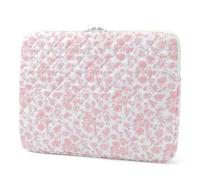 Puffy Laptop Sleeve 15.6 Inch Cute Floral Laptop Case Soft Quilted Computer Sleeve Protective Cover for MacBook, iPad, Notebook, Chromebook