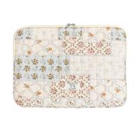 Puffy Laptop Sleeve 15.6 Inch Cute Quilted Laptop Protective Case Padded Floral Computer Sleeve for MacBook (Patchwork Floral, 15.6 Inch)