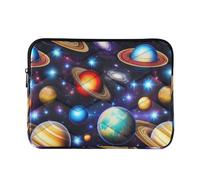Puffy Laptop Sleeve Cute Outer Space Planets Laptop Cases Portable for computerUniversal Carrying Computer Cover Travel for Computer Pro 14 Inch Large