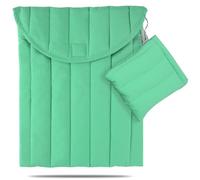 Puffy Laptop Sleeve Set 15-16 Inch Light Green, Protective Carrying Case with Data Cable Package, Cute Case Bag Compatible with 15 and 16 Inch Laptops, for MacBook Air M2 M1, Asus/Dell Xps/Lenovo