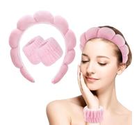 Puffy Makeup Headband Set Spa Headbands for Women, Skincare Headband for Face Washing, Makeup Removal, Shower, Facial Mask