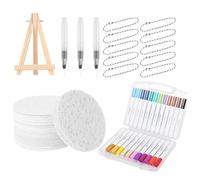 Puffy Paint Set - 3D Popcorn Painting Set | DIY Bubble Painting Pen Art Accessories for Canvas, Home Decoration, Children's Projects, Family Fun, with Foam Paper, Markers, Bead Chains