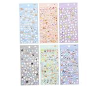 Puffy Stickers, 6 Sheets Puffy Stickers Removable Cute Cartoon Animal Foam 3D Kawaii Japanese for Kids Girls Adults
