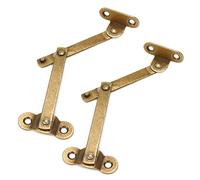 Pufguy 5.5"x1.6" Antique Brass Lid Folding Support Lid Stay Hinges for Jewelry Box,Cabinet-2 pcs(Bronze)