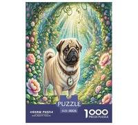 Pug 1000 Pieces Jigsaw Puzzles For Adults Challenging Game Stress Relieving Entertainment Cultivate The Spirit of Teamwork For Adults Gifts 38x26cm/1000pcs