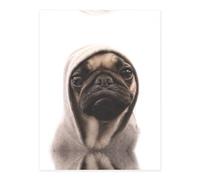 Pug A4 Crystal Clear Sticker Sheet,Full-Print Waterproof Pet Decals with 3D Effect,Ideal for Laptops,Glass,Metal,DIY Crafts Home Decor