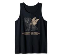 Pug Almost an Angel Dog with Wings Funny Vintage Tank Top