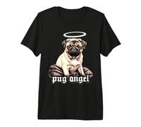 Pug Angel in Blanky Premium T-Shirt