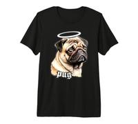 Pug Angel x Cute Pug Portrait Premium T-Shirt