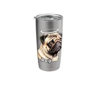 Pug Angel x Cute Pug Portrait Stainless Steel Insulated Tumbler