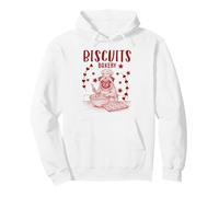 Pug Biscuit Cute Biscuits Bakery Retro Red Print Pullover Hoodie