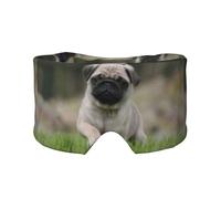 Pug Bokeh Puppy Dogs Lawn Pets Pug, Full Eye Covers Light Blocking Eye Mask Sleep Eye and Ear Muffs