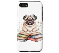 Pug Bookworm Flowers Book Reading Books Chinese Pugs Case for iPhone SE (2020) / 7 / 8