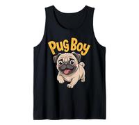 Pug Boy Cute Cartoon for Dog Dads & Owners | Mens Pug Tank Top