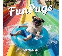 Pug Calendar 2027, Large 12 Month Funny Dog 2027 Calendar Wall Hanging | Month to View Wall Calendar 2027 with Notes & Checklist Pages. 2027 Wall Calendar UK Made by Fun Pugs
