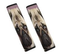Pug Car Seat Belt Cover Soft Comfortable Shoulder Seatbelt Pads Cover Seat Belt Pad for Suitable for Car Interior Accessorie
