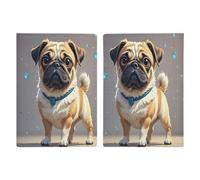 Pug Cartoon Passport Holder Passport Wallet PU Leather Passports Protective Cover Slim Travel Accessories