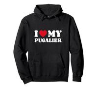 Pug Cavalier King Charles Spaniel Mix I Love My Pugalier Pullover Hoodie