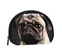 pug Coin Purse with Zipper Mini Coin Pouch Small Change Wallet for Men Women Coin Bag Personalized Credit Card Bags Everything Storage Pouch for Headset ID Key Lipstick