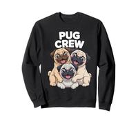Pug Crew Cute Cartoon for Dog Mom Dads Owners Pet Pug Sweatshirt